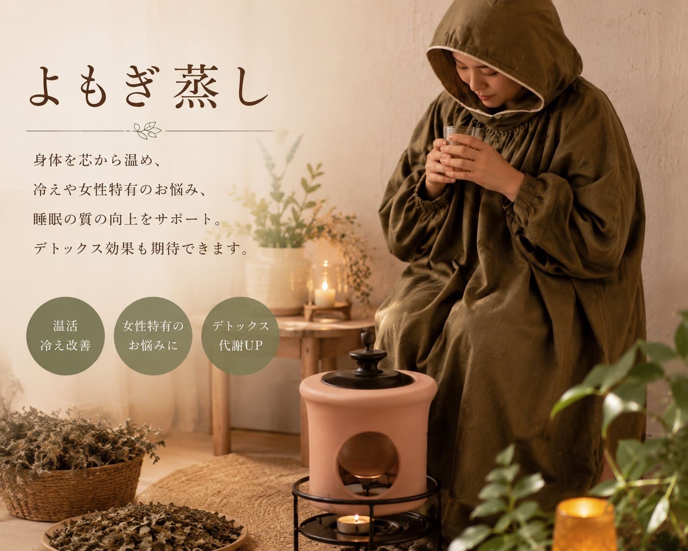 よもぎ蒸しとは